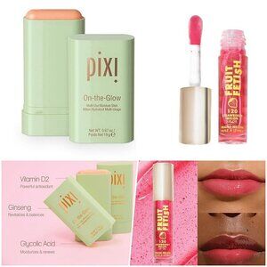 NWT Milani Strawberry Lip Oil  Pixi Moisturizer Stick Glow Set